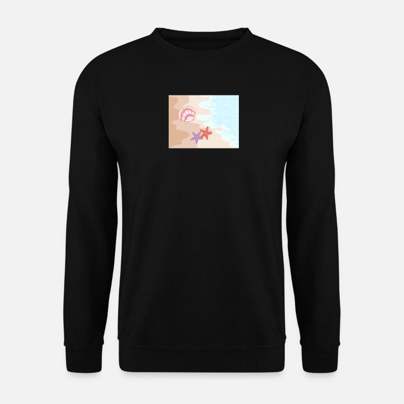 Sommerstrand Seesterne und Muscheln - Unisex Pullover - Schwarz