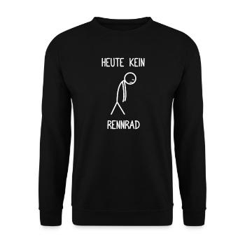 Aujourd’hui, plus aucun cycliste de course de vélo de route - Sweat-shirt Unisexe - noir - Devant - Alina (178cm) & Michal (187cm)