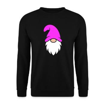 Magenta Hat Gnome - Unisex Sweatshirt - black - Front - Alina (178cm) & Michal (187cm)