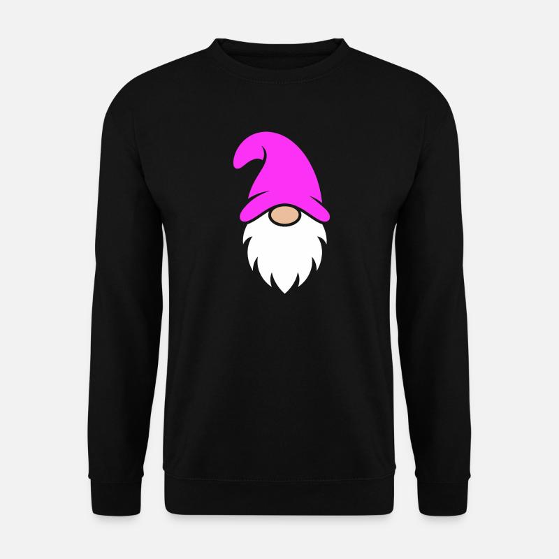 Rosa Hut Weihnachtszwerg - Unisex Pullover - Schwarz
