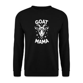 Ziege Sprüche Ziegen Lustiges Ziege Geschenk für a - Unisex Pullover - Schwarz - Vorne - Alina (178cm) & Michal (187cm)
