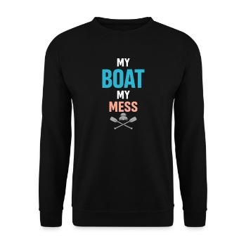 Seehaare Kümmern Sich Nicht Um - Unisex Pullover - Schwarz - Vorne - Alina (178cm) & Michal (187cm)