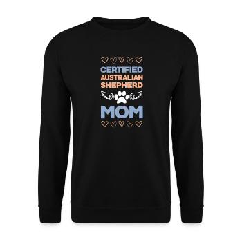 Maman berger australien certifiée - Sweat-shirt Unisexe - noir - Devant - Alina (178cm) & Michal (187cm)
