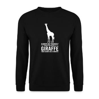 Dynastiques de girafe Girafe Drôle de cadeau de girafe - Sweat-shirt Unisexe - noir - Devant - Alina (178cm) & Michal (187cm)