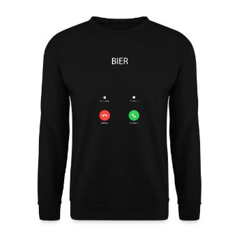 Beer calls – Mème de la chemise amusante de fête - Sweat-shirt Unisexe - noir - Devant - Alina (178cm) & Michal (187cm)