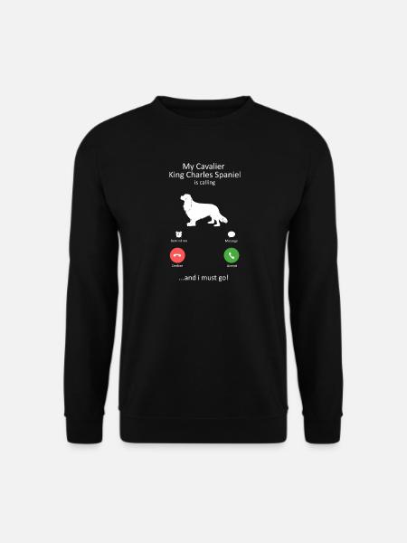 Cavalier King Charles Spaniel ruft Design - Unisex Pullover - Schwarz