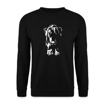 Doberman « Édition Noire » - Sweat-shirt Unisexe - noir - Devant - Alina (178cm) & Michal (187cm)