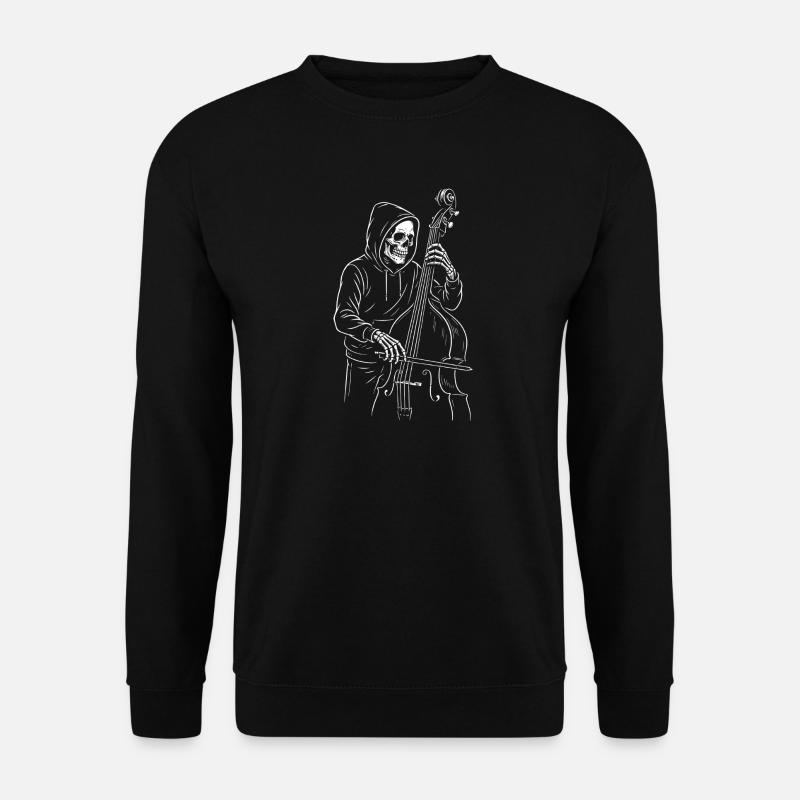Hooded Skeleton Cellist - Unisex Sweatshirt - black
