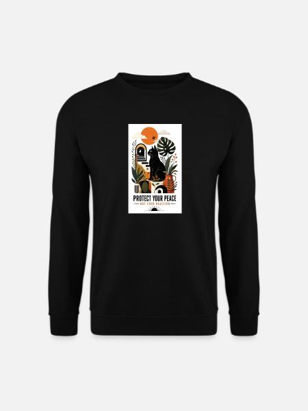 Protection of your peace of mind – reaction free - Unisex Sweatshirt - black