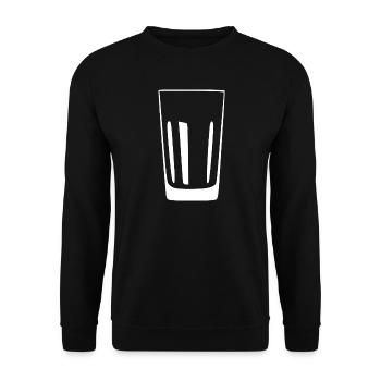 Cadeau gastronomique en verre pour les verres Long Drinks - Sweat-shirt Unisexe - noir - Devant - Alina (178cm) & Michal (187cm)
