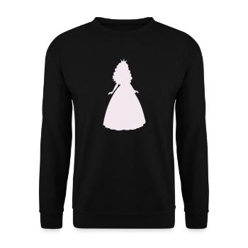 Princess silhouette in lilac - Unisex Sweatshirt - black - Front - Alina (178cm) & Michal (187cm)