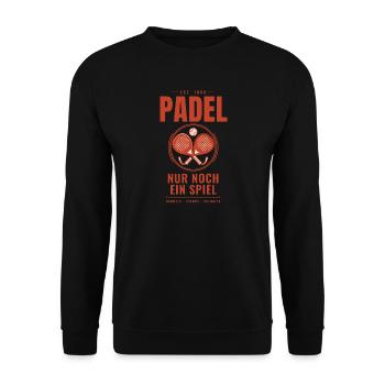 Padel Nur Noch Ein Spiel Padel Tennis Geschenk - Unisex Pullover - Schwarz - Vorne - Alina (178cm) & Michal (187cm)