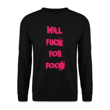Faute de frappe Grunge Hunger Pink - Sweat-shirt Unisexe - noir - Devant - Alina (178cm) & Michal (187cm)