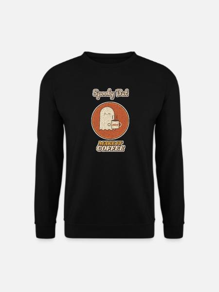 Gruselig, aber mach es Kaffee-Geist - Unisex Pullover - Schwarz