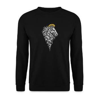 Das römische Streitross - Unisex Pullover - Schwarz - Vorne - Alina (178cm) & Michal (187cm)