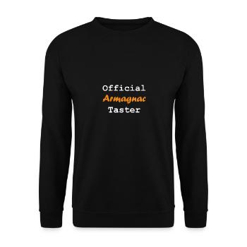 Offizieller Armagnac-Verkoster - Unisex Pullover - Schwarz - Vorne - Alina (178cm) & Michal (187cm)