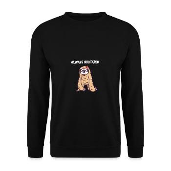 Always irritated funny sarcastic humor -sarka - Unisex Sweatshirt - black - Front - Alina (178cm) & Michal (187cm)