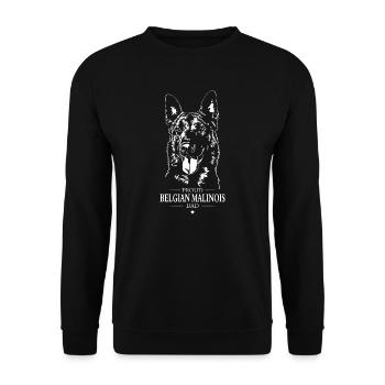 Proud Belgian Malinois Dad Dog Dog Wilsigns - Unisex Sweatshirt - black - Front - Alina (178cm) & Michal (187cm)