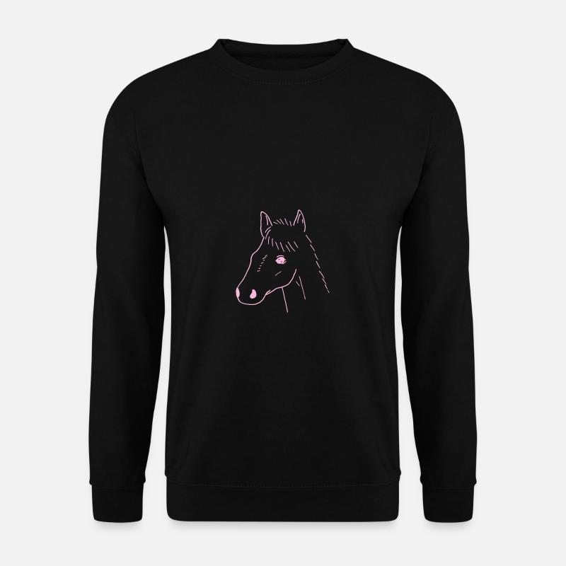 Dessin de cheval - Sweat-shirt Unisexe - noir