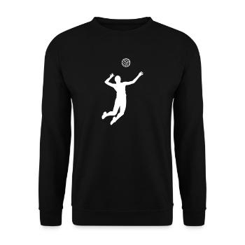 Volleyball flies - Unisex Sweatshirt - black - Front - Alina (178cm) & Michal (187cm)