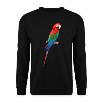 Grünflügelaras - Unisex Pullover - Schwarz - Vorne - Alina (178cm) & Michal (187cm)