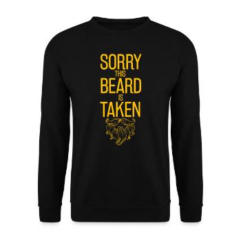 Sorry this Beard is taken - Unisex Sweatshirt - black - Front - Alina (178cm) & Michal (187cm)