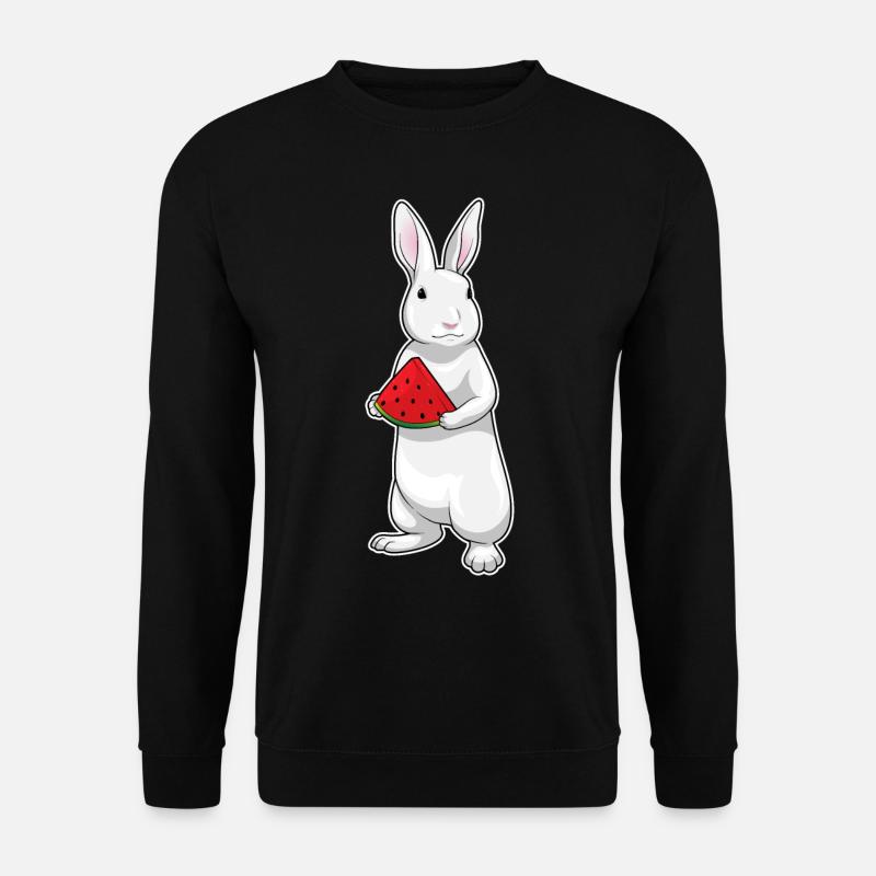 Rabbit Watermelon - Unisex Sweatshirt - black