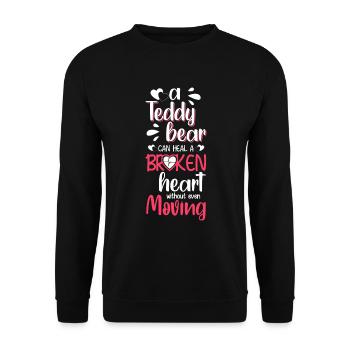Bär Kindheit Spielzeug - Unisex Pullover - Schwarz - Vorne - Alina (178cm) & Michal (187cm)