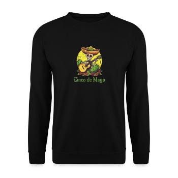 Mexican Vintage Happy Cinco de Mayo - Unisex Sweatshirt - black - Front - Alina (178cm) & Michal (187cm)