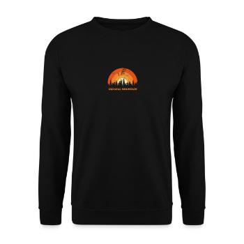 Vintage Crystal Mountain Fan Retro Cool Sunset - Unisex Sweatshirt - black - Front - Alina (178cm) & Michal (187cm)
