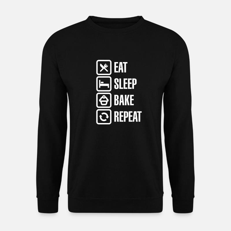 Eat Sleep Bake Repeat - Sweat-shirt Unisexe - noir