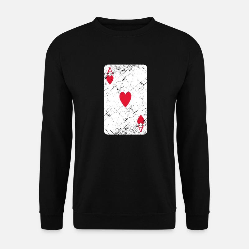 Herz Ass grunch - Unisex Pullover - Schwarz