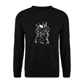 Chien de la couronne de la couronne de Wilsigns - Sweat-shirt Unisexe - noir - Devant - Alina (178cm) & Michal (187cm)