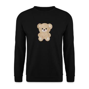 Fluffy Bear T-shirt – Kawaii and Cozy Style - Unisex Sweatshirt - black - Front - Alina (178cm) & Michal (187cm)