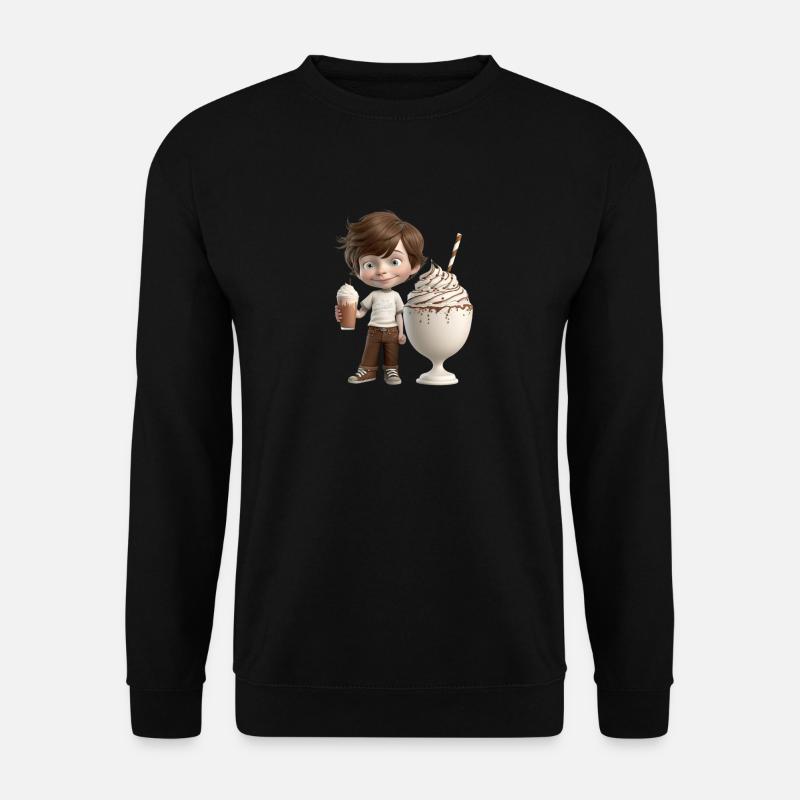 Lächelnder Junge - MILKSHAKE - Unisex Pullover - Schwarz