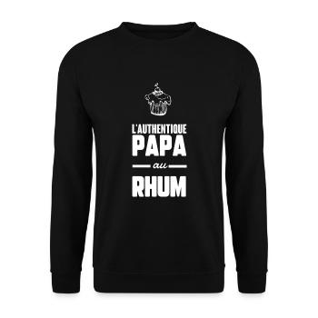 Papa au rhum - Sweat-shirt Unisexe - noir - Devant - Alina (178cm) & Michal (187cm)