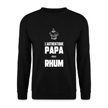 Papa au rhum - Sweat-shirt Unisexe - noir - Devant - Alina (178cm) & Michal (187cm)