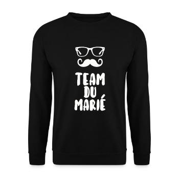 Team du marié - Sweat-shirt Unisexe - noir - Devant - Alina (178cm) & Michal (187cm)