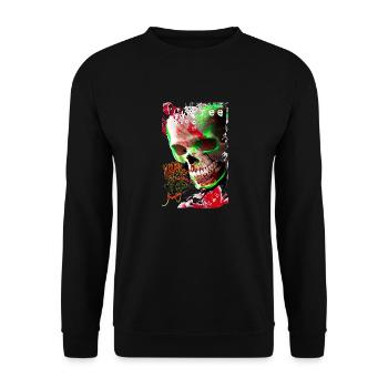 free of war - Unisex Pullover - Schwarz - Vorne - Alina (178cm) & Michal (187cm)
