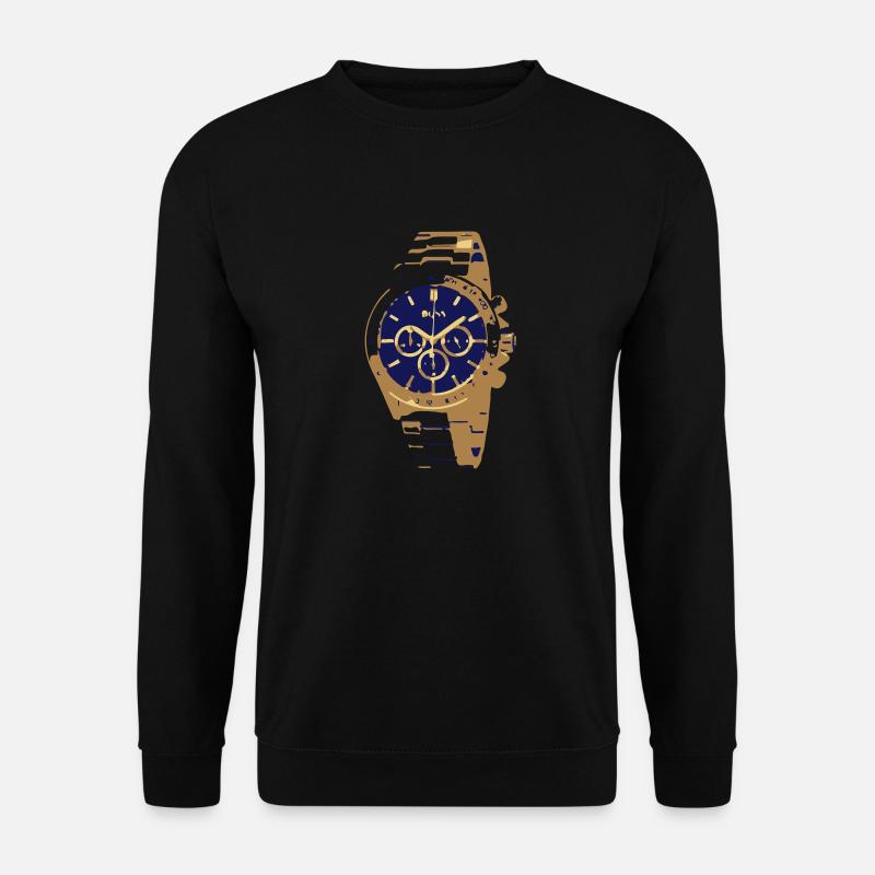 GOLDUHR - Unisex Pullover - Schwarz