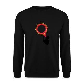 Fire breathing - Unisex Sweatshirt - black - Front - Alina (178cm) & Michal (187cm)