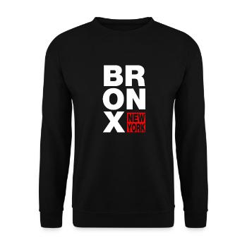 bronx new york - Unisex Pullover - Schwarz - Vorne - Alina (178cm) & Michal (187cm)