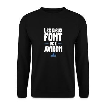 Les dieux aviron cadeau - Sweat-shirt Unisexe - noir - Devant - Alina (178cm) & Michal (187cm)