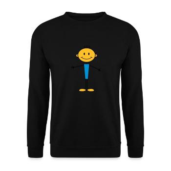 boy - Unisex Sweatshirt - black - Front - Alina (178cm) & Michal (187cm)