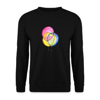 ballons - Sweat-shirt Unisexe - noir - Devant - Alina (178cm) & Michal (187cm)