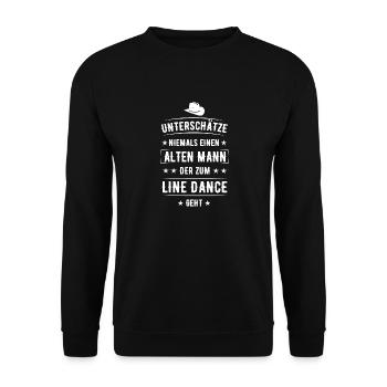 Linedance TShirt Spruch Geschenk - Unisex Pullover - Schwarz - Vorne - Alina (178cm) & Michal (187cm)