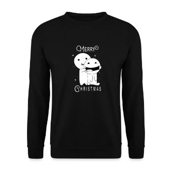 Merry Christmas - Unisex Sweatshirt - black - Front - Alina (178cm) & Michal (187cm)
