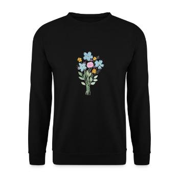 Les bouquets de fleurs - Sweat-shirt Unisexe - noir - Devant - Alina (178cm) & Michal (187cm)