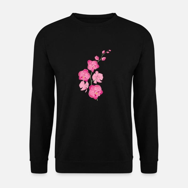 ORCHIDÉES fleur - cadeau d'amour - rose rose - Sweat-shirt Unisexe - noir
