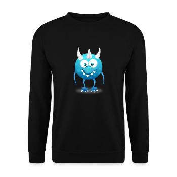 Monster Blau - Unisex Pullover - Schwarz - Vorne - Alina (178cm) & Michal (187cm)